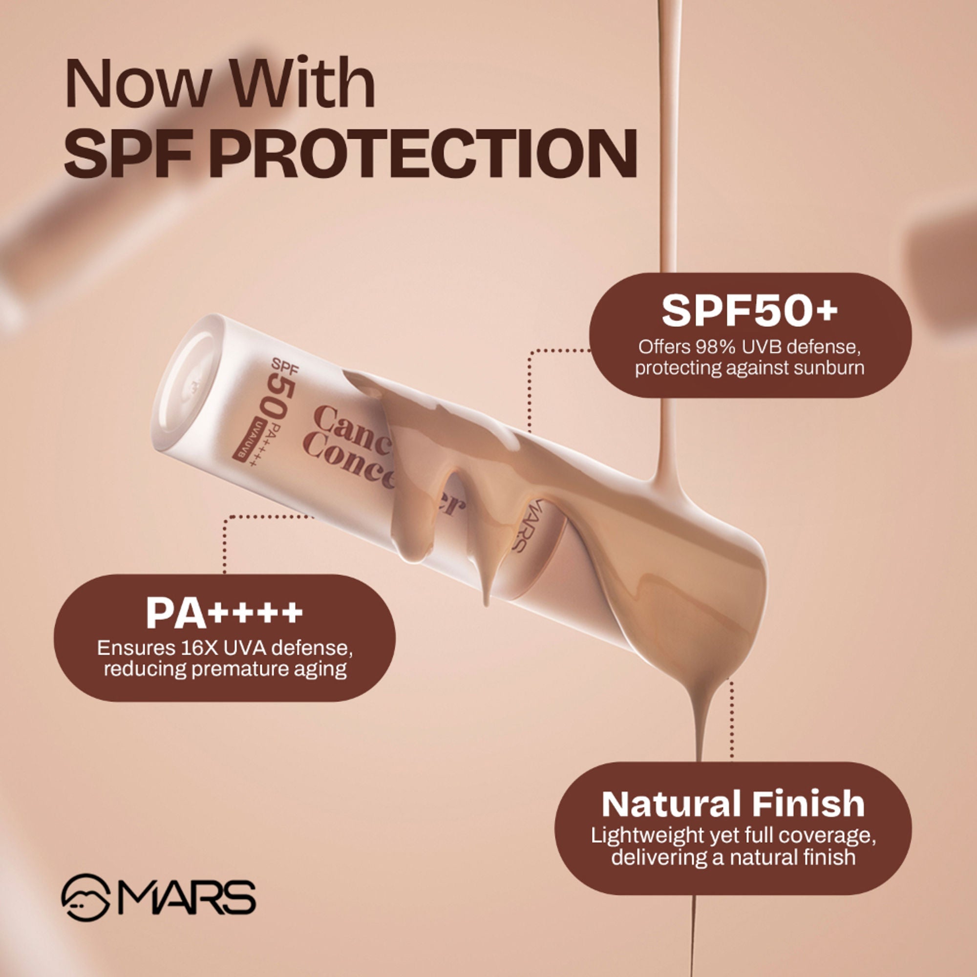 MARS Cosmetics SPF 50 PA++++ Cancel Concealer - 01-Veil