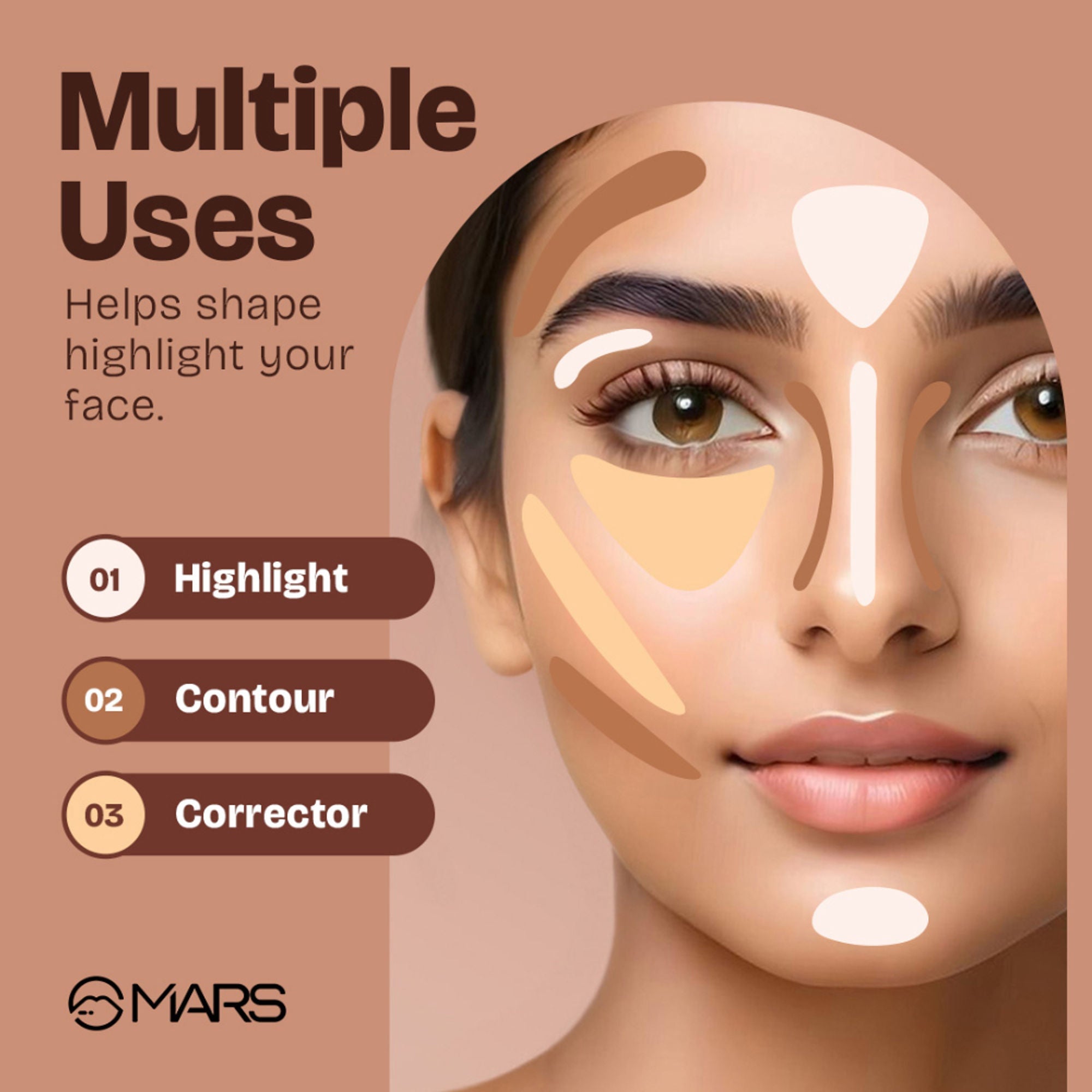 MARS Cosmetics SPF 50 PA++++ Cancel Concealer - 06 Honey Glow