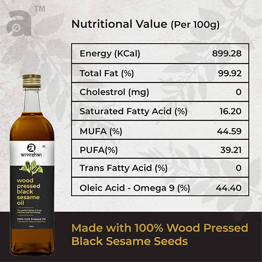 Anveshan Wood Pressed Black Sesame Oil | Grab2Buy