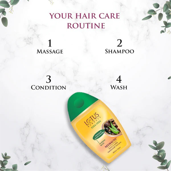 Lotus Herbals Kera-Veda Neemactiv Neem And Reetha Anti Dandruff Shampoo | Grab2Buy