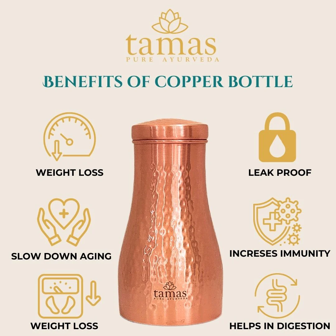 Tamas Hammered Bedroom Copper Water Jar | Grab2Buy