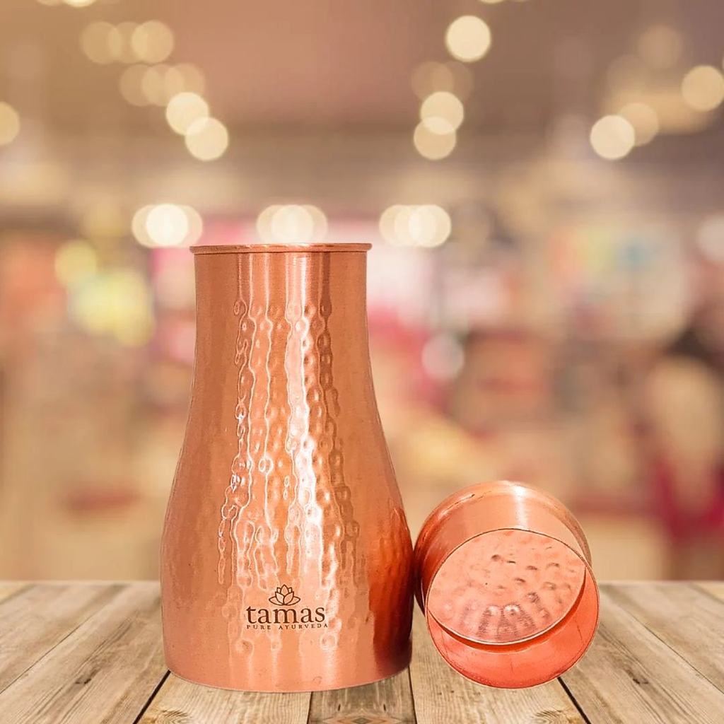Tamas Hammered Bedroom Copper Water Jar | Grab2Buy
