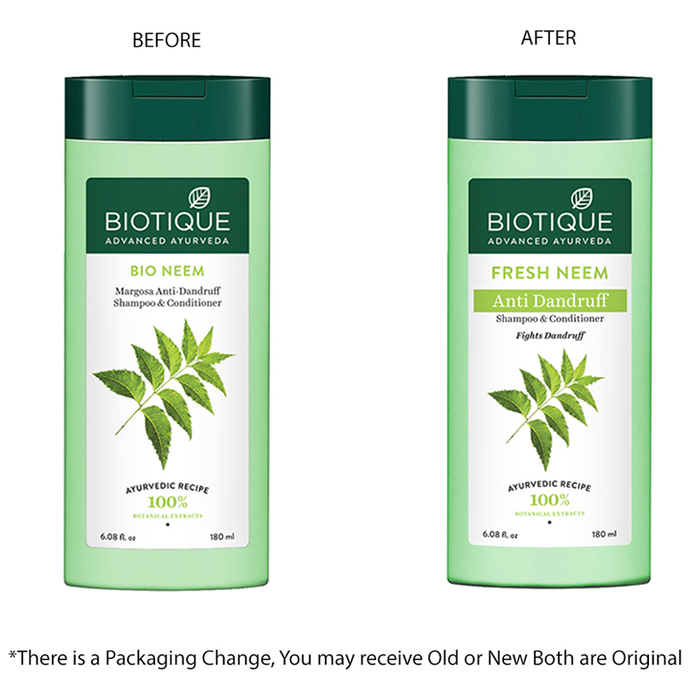 Biotique Bio/Fresh Neem Anti Dandruff Shampoo & Conditioner | Grab2Buy