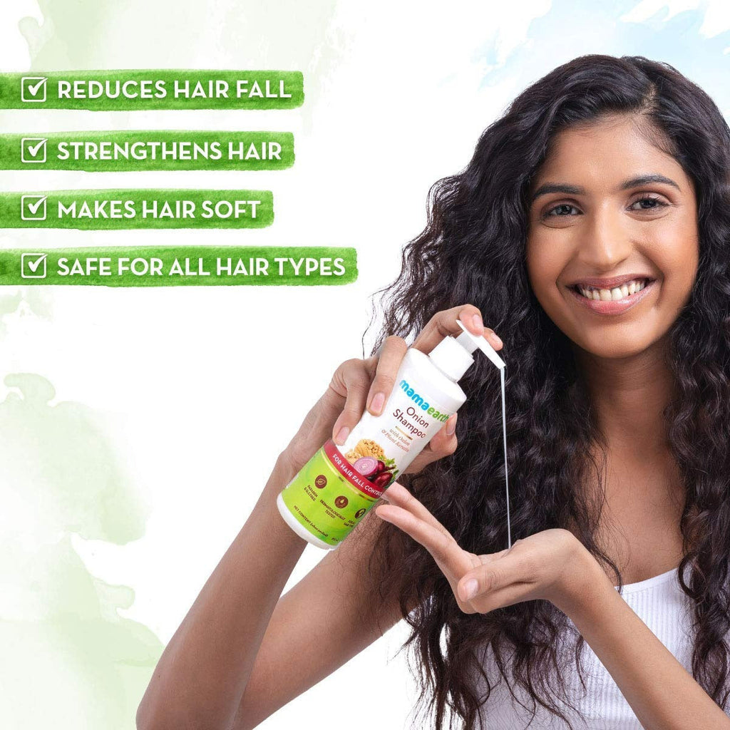 Mamaearth Onion Shampoo For Hair Fall Care | Grab2Buy