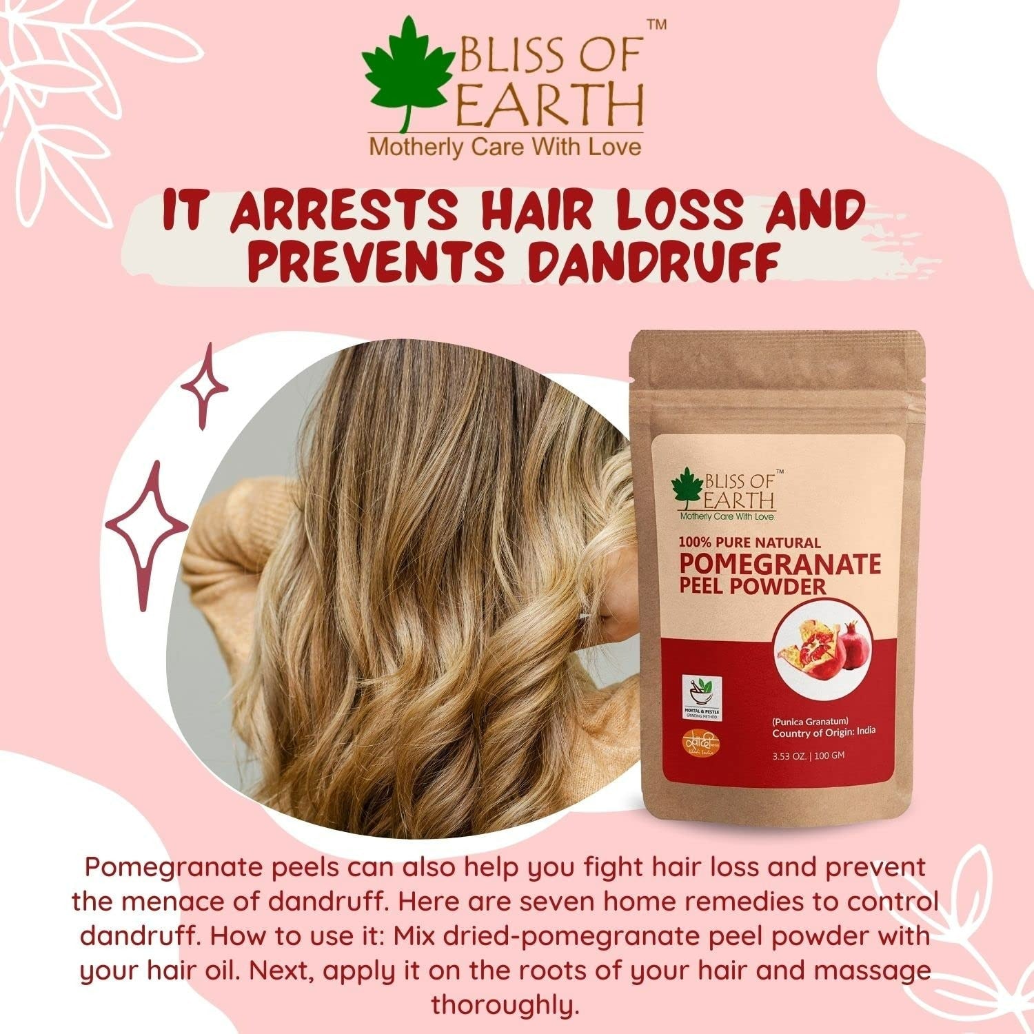 Bliss of Earth Certified Organic Pomegranate Peel Powder | Grab2Buy