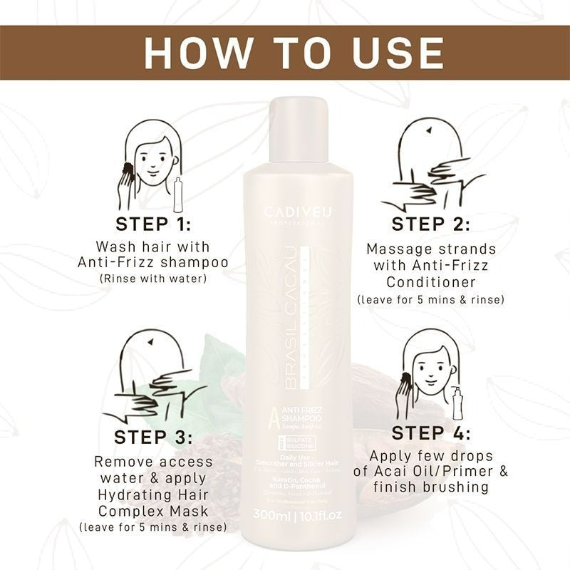 Cadiveu Brasil Cacau Anti Frizz Shampoo-Sulfate Free | Grab2Buy