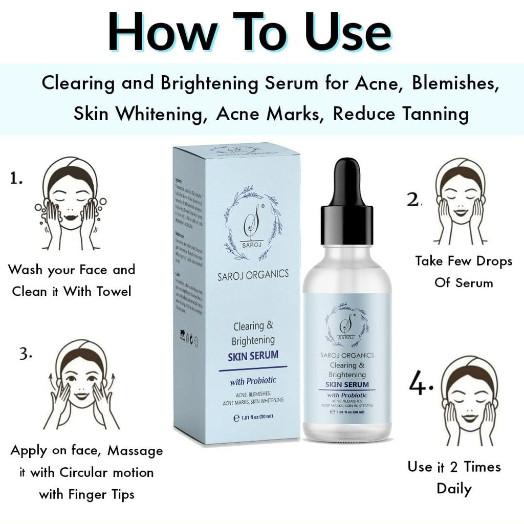 Saroj Organics Clearing And Brightening Skin Serum | Grab2Buy