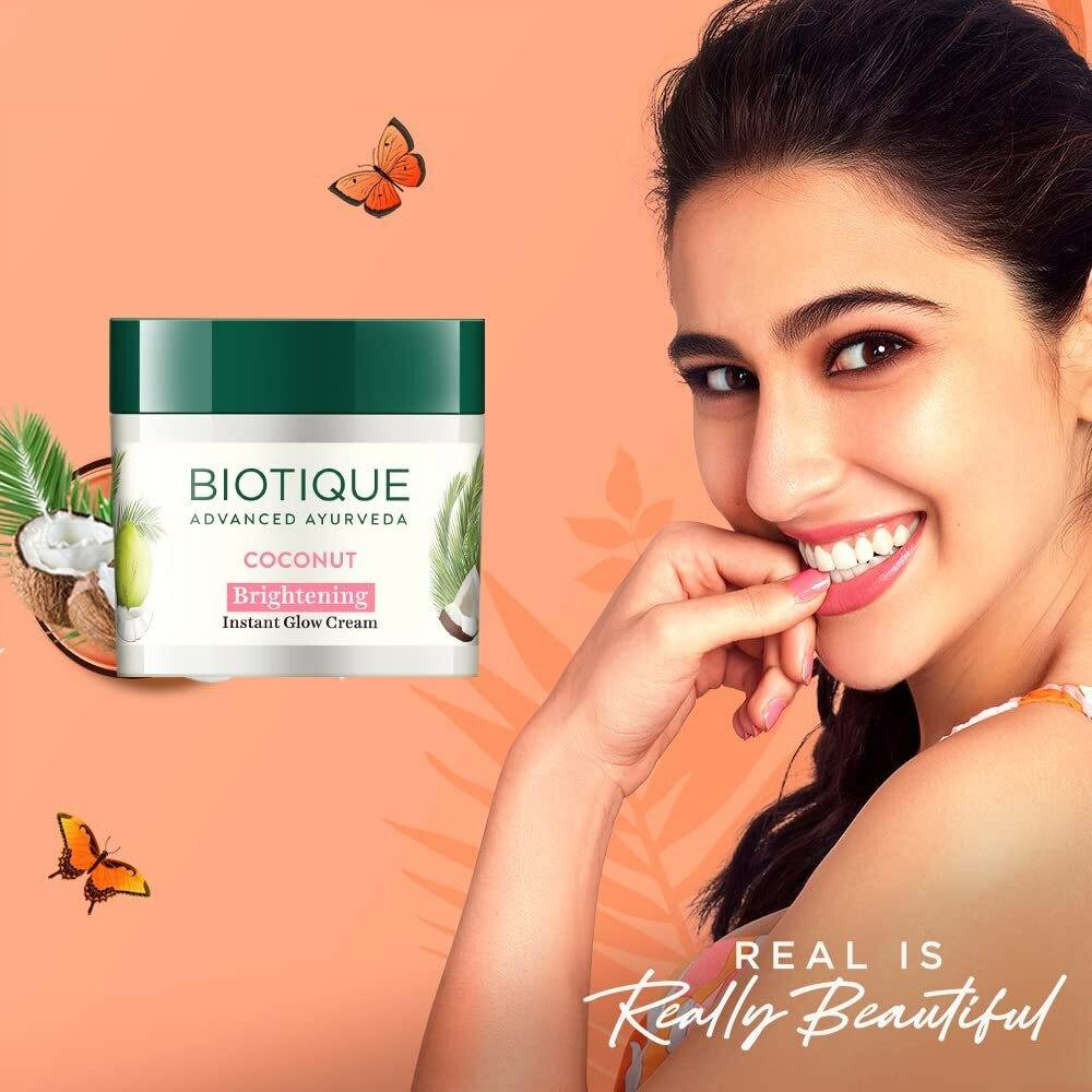Biotique Advanced Ayurveda Bio Coconut Whitening & Brightening Cream | Grab2Buy
