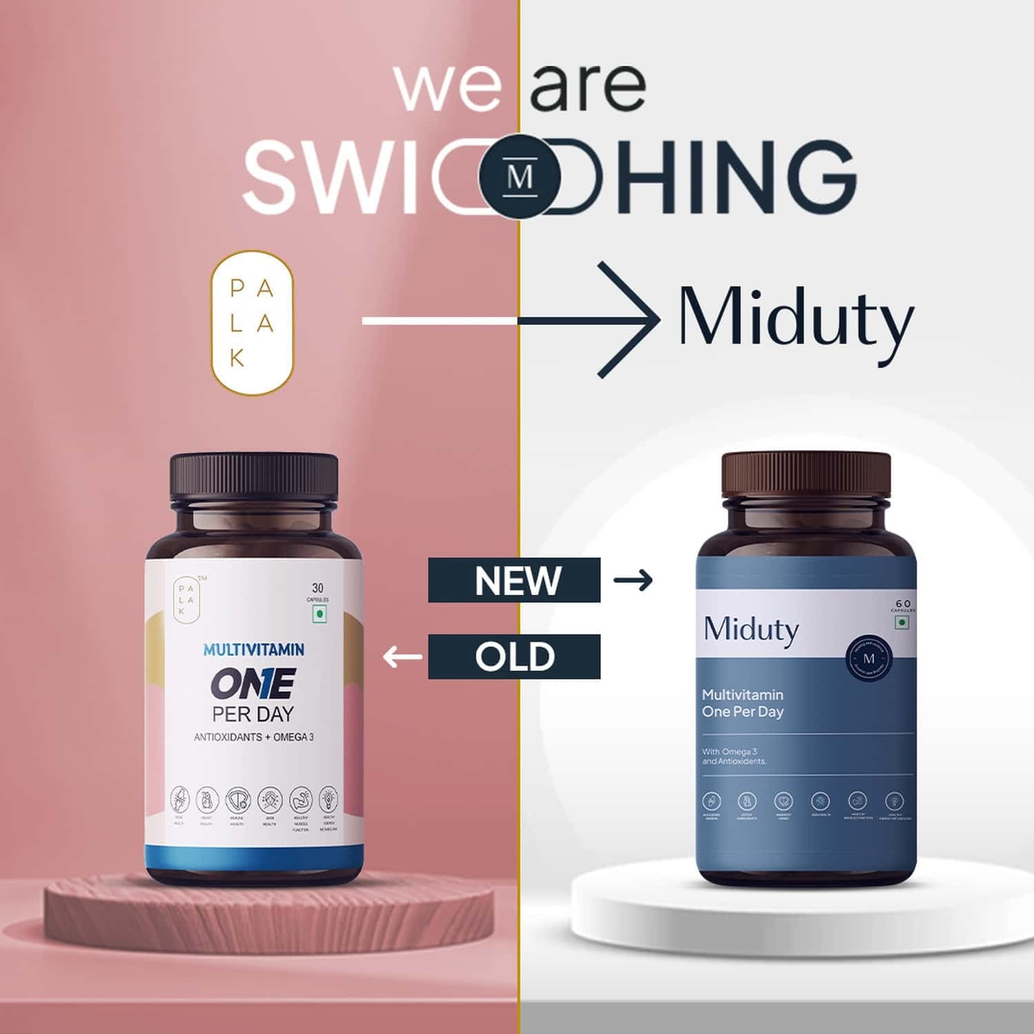 Miduty by Palak Notes Multivitamin One Per Day Capsules | Grab2Buy