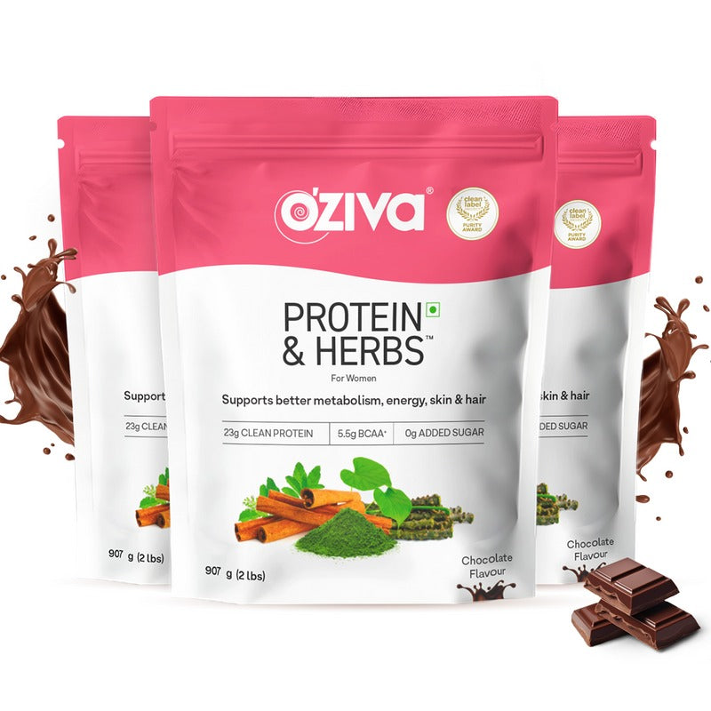 OZiva Protein & Herbs for Women - Protein Powder to Reduce Body Fat, Manage Weight & Metabolism, No Added Sugar | Grab2Buy