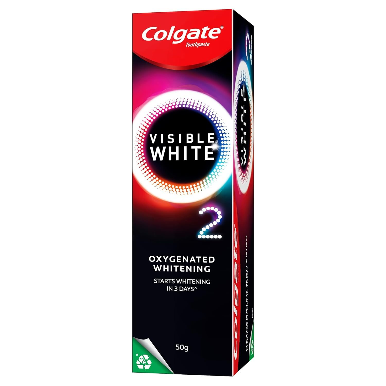 Colgate Visible White O2 Teeth Whitening Toothpaste with Peppermint Sparkle | Grab2Buy