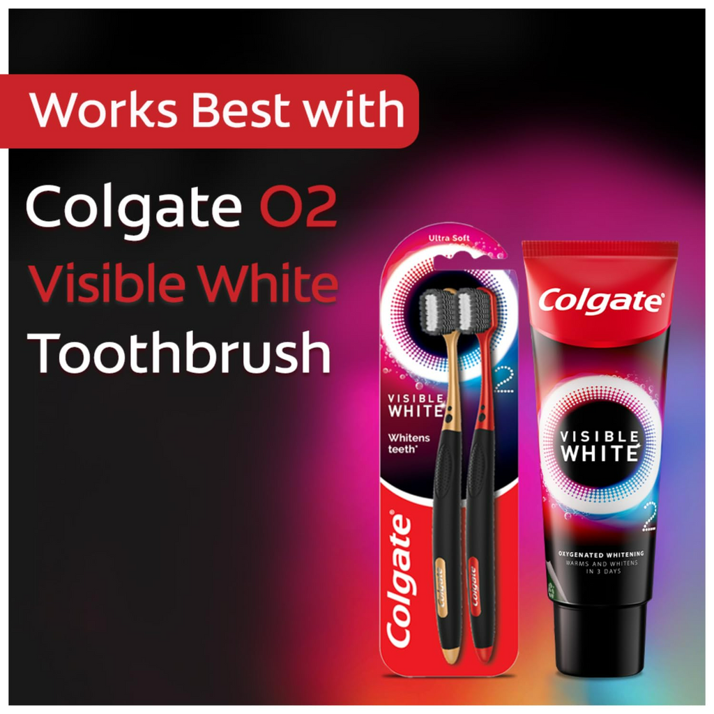 Colgate Visible White O2 Teeth Whitening Toothpaste with Peppermint Sparkle | Grab2Buy