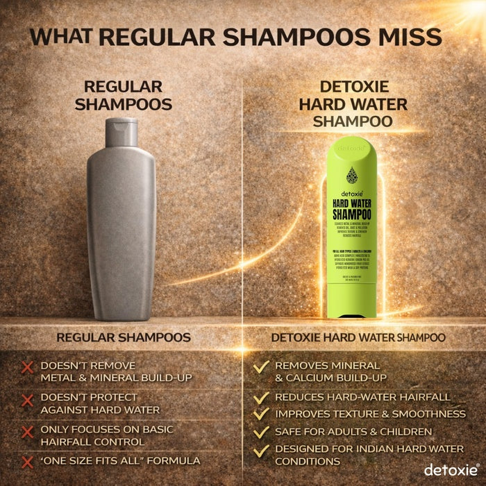 Detoxie Hard Water Relief & Hair Fall Control Pro Growth Shampoo | Grab2Buy