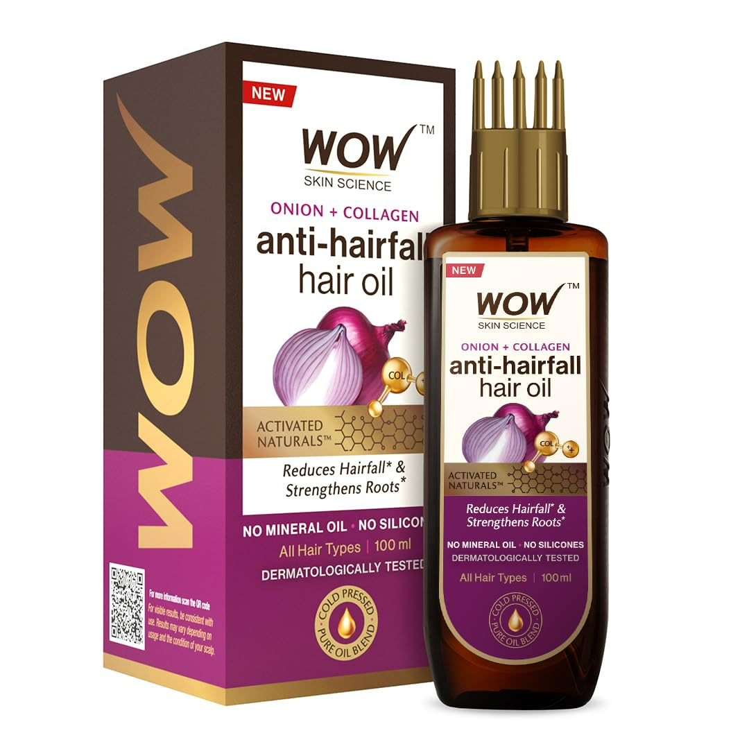 Wow Skin Science Onion & Collagen Anti-Hairfall Hair Oil | Grab2Buy