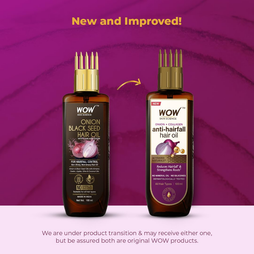 Wow Skin Science Onion & Collagen Anti-Hairfall Hair Oil | Grab2Buy