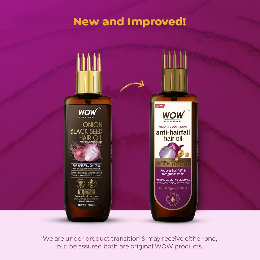 Wow Skin Science Onion & Collagen Anti-Hairfall Hair Oil | Grab2Buy