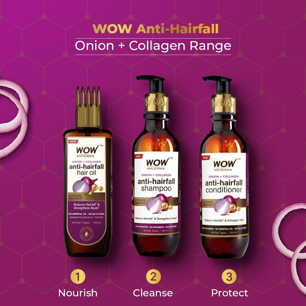Wow Skin Science Onion & Collagen Anti-Hairfall Hair Oil | Grab2Buy