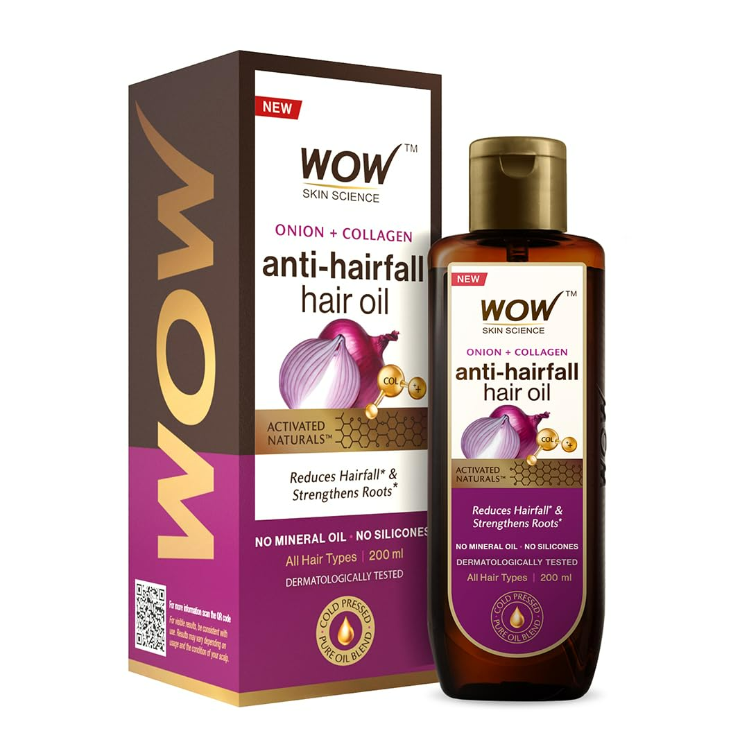 Wow Skin Science Onion & Collagen Anti-Hairfall Hair Oil | Grab2Buy