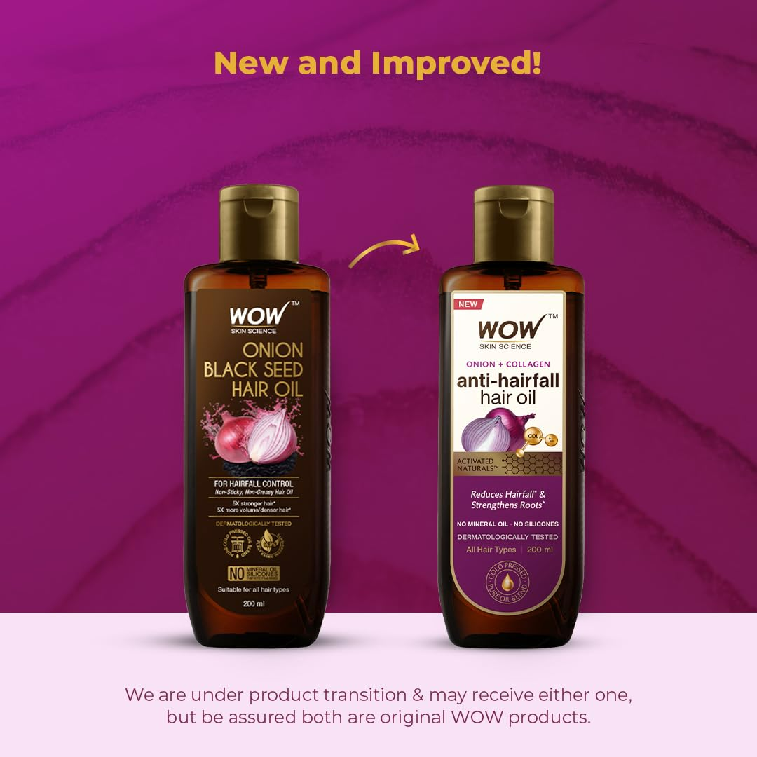Wow Skin Science Onion & Collagen Anti-Hairfall Hair Oil | Grab2Buy