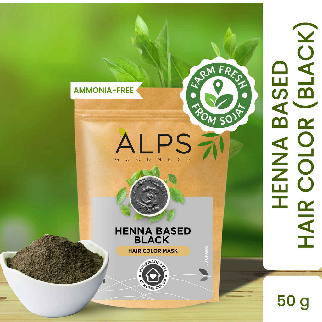 Alps Goodness Henna Based Hair Color Powder - Black | Grab2Buy
