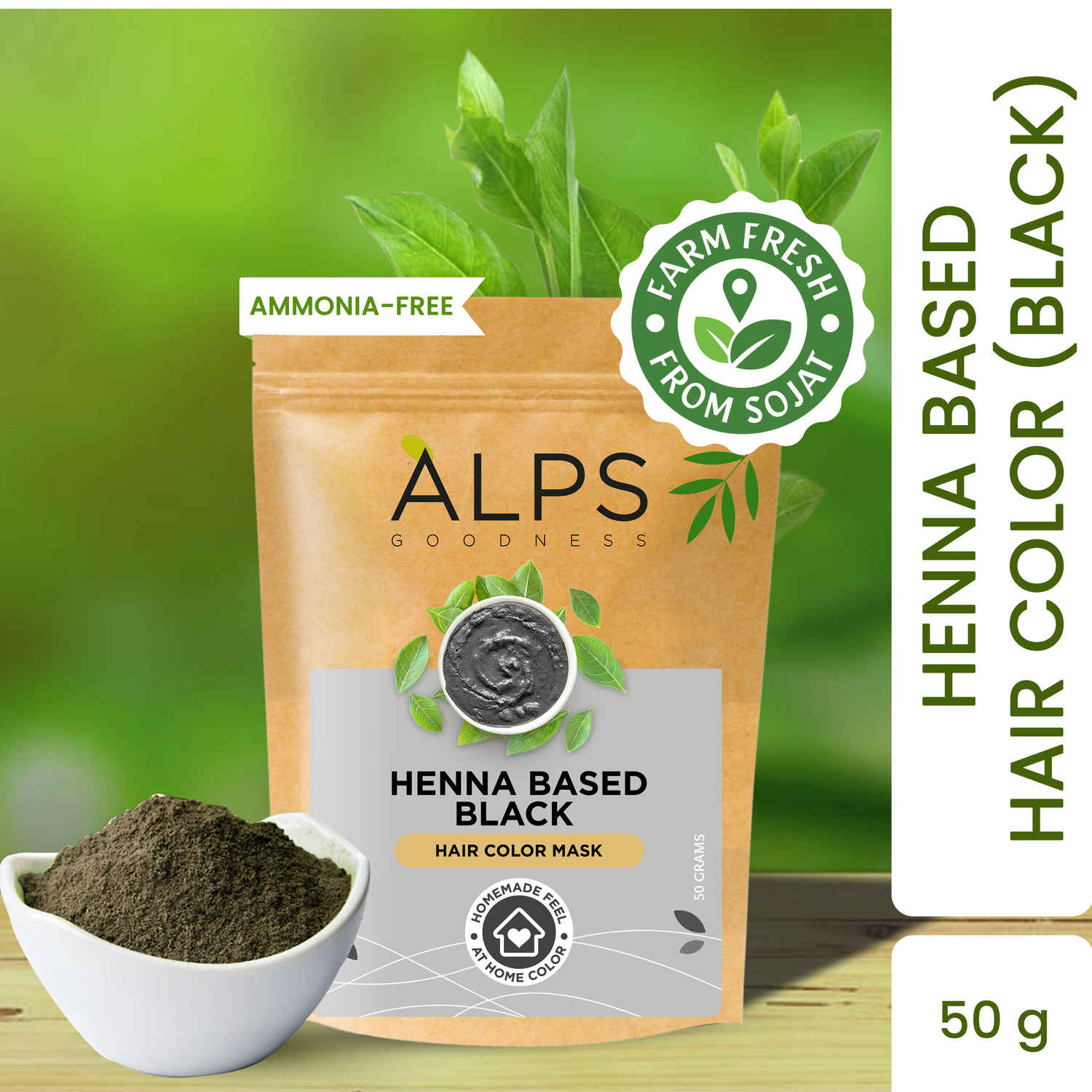 Alps Goodness Henna Based Hair Color Powder - Black | Grab2Buy