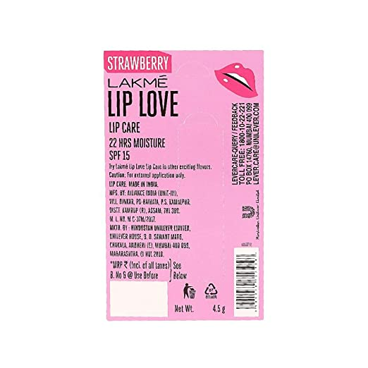 Lakme Lip Love Chapstick - Strawberry | Grab2Buy