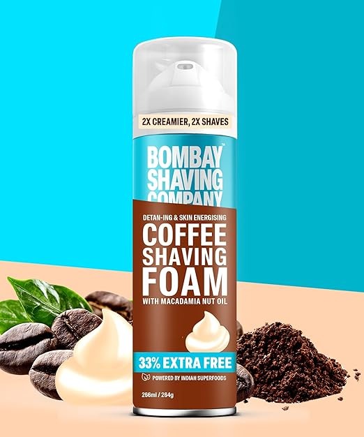 Bombay Shaving Company Coffee Shaving Foam with Macadamia Nut Oil | Grab2Buy