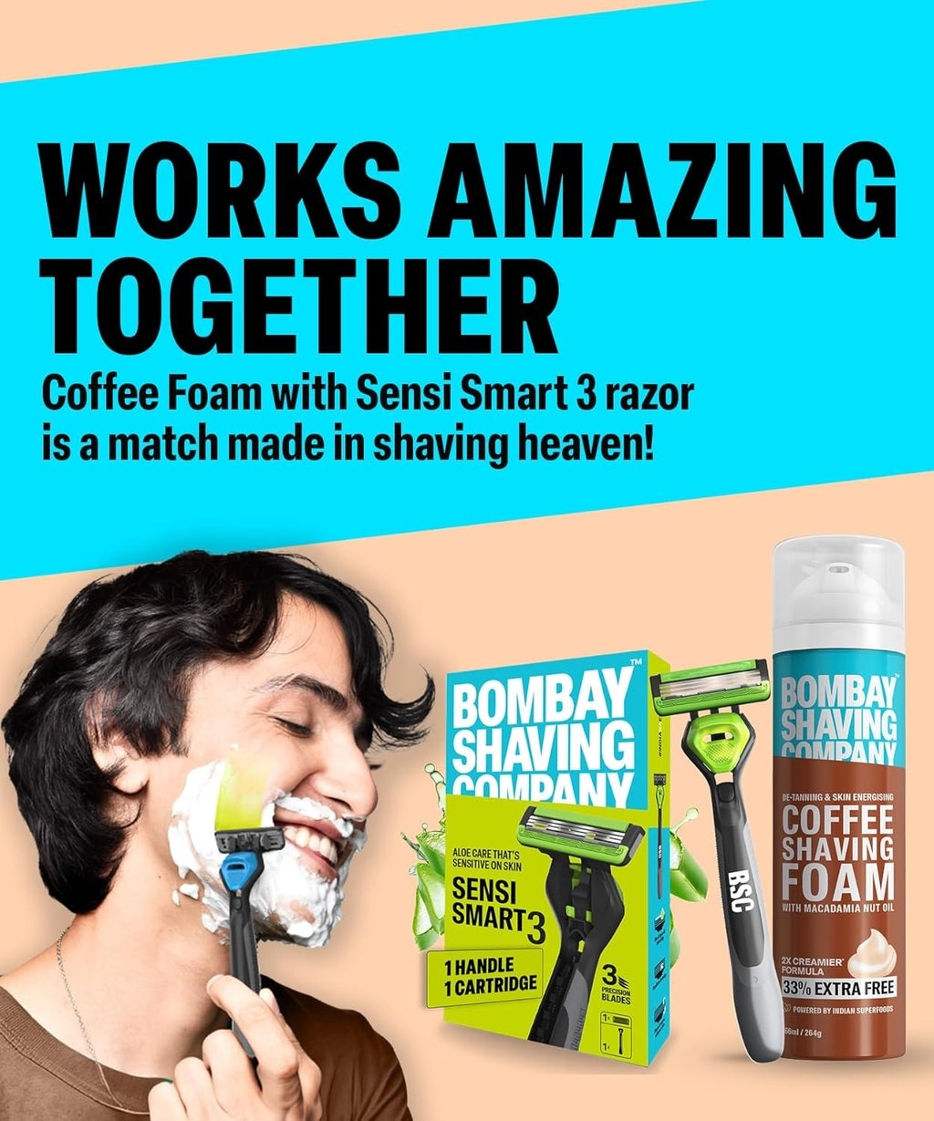 Bombay Shaving Company Coffee Shaving Foam with Macadamia Nut Oil | Grab2Buy