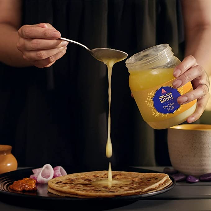 Himalayan Natives A2 Gir Cow Ghee | Homemade A2 Cow Desi Ghee | Traditional Charned Ghee | Grab2Buy