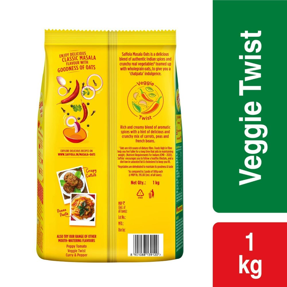 Saffola Masala Oats Veggie Twist | Grab2Buy