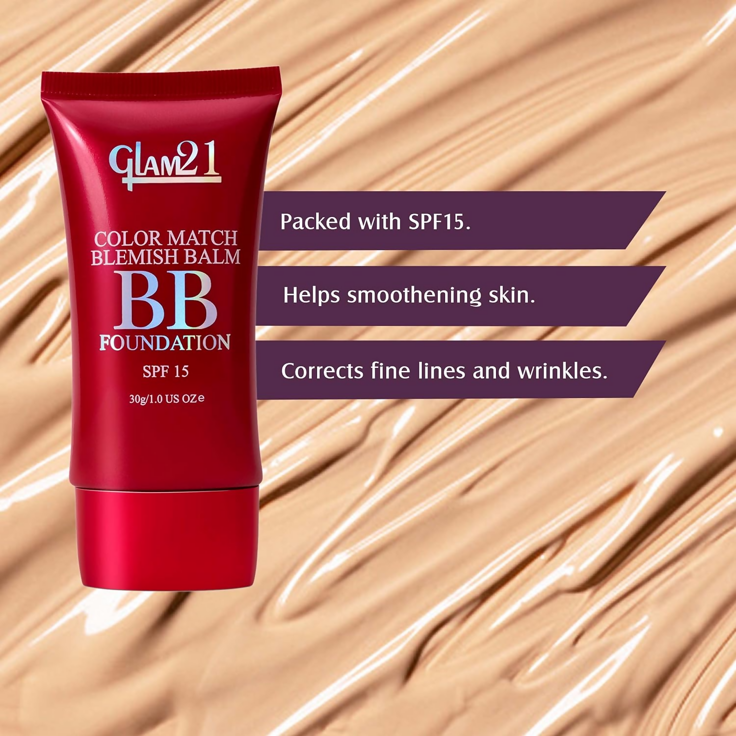 Glam21 Color Match BB Foundation SPF15 - 05 Medium Tan