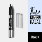 Blue Heaven Get Bold Pencil Kajal With Free Sharperner Or Comphor & Castor Oil - Black | Grab2Buy