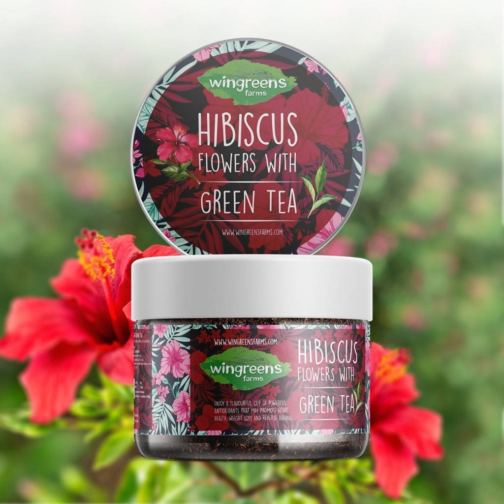 Wingreens Farms Hibiscus Flowers With Green Tea | Grab2Buy
