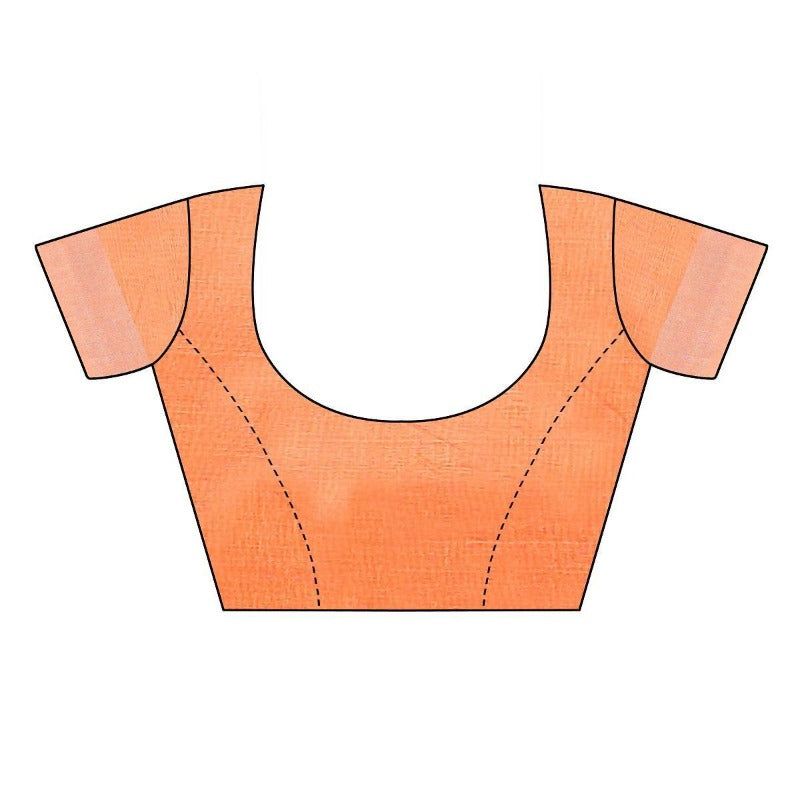 Vamika Orange Chanderi Designer Saree (DIYA ORANGE) | Grab2Buy