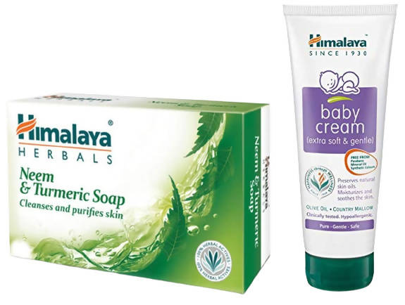 Himalaya Herbals Neem And Turmeric Soap And Himalaya Baby Cream | Grab2Buy