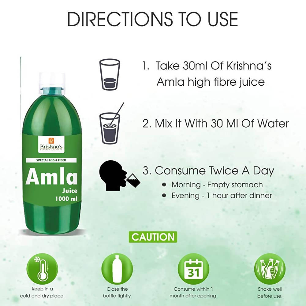 Krishna's Herbal & Ayurveda Special High Fibre Amla Juice | Grab2Buy