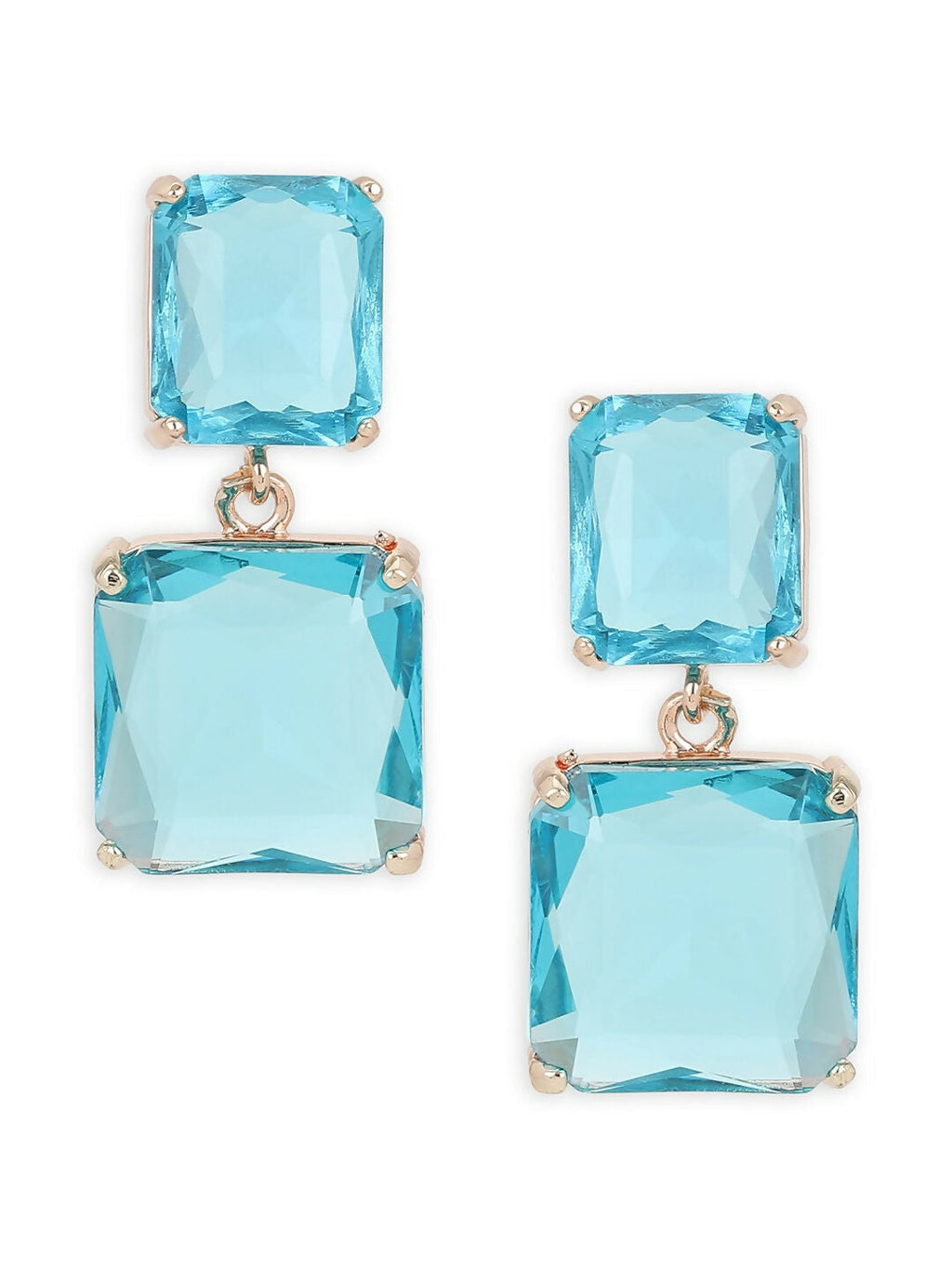Blue Duet Stone Earrings- Ruby Raang | Grab2Buy