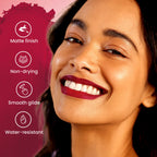 Swiss Beauty Pure Matte Lipstick , Non-Drying, Smooth Glide, Long Lasting - 201 Russsian Red