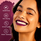 Swiss Beauty Pure Matte Lipstick , Non-Drying, Smooth Glide, Long Lasting - 210 Burgundy | Grab2Buy