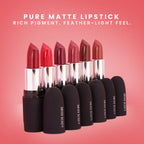 Swiss Beauty Pure Matte Lipstick , Non-Drying, Smooth Glide, Long Lasting - 210 Burgundy | Grab2Buy