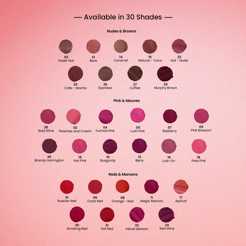 Swiss Beauty Pure Matte Lipstick , Non-Drying, Smooth Glide, Long Lasting - 210 Burgundy | Grab2Buy