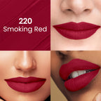 Swiss Beauty Pure Matte Lipstick , Non-Drying, Smooth Glide, Long Lasting - 220 Smoking Red | Grab2Buy