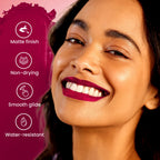 Swiss Beauty Pure Matte Lipstick , Non-Drying, Smooth Glide, Long Lasting - 220 Smoking Red | Grab2Buy
