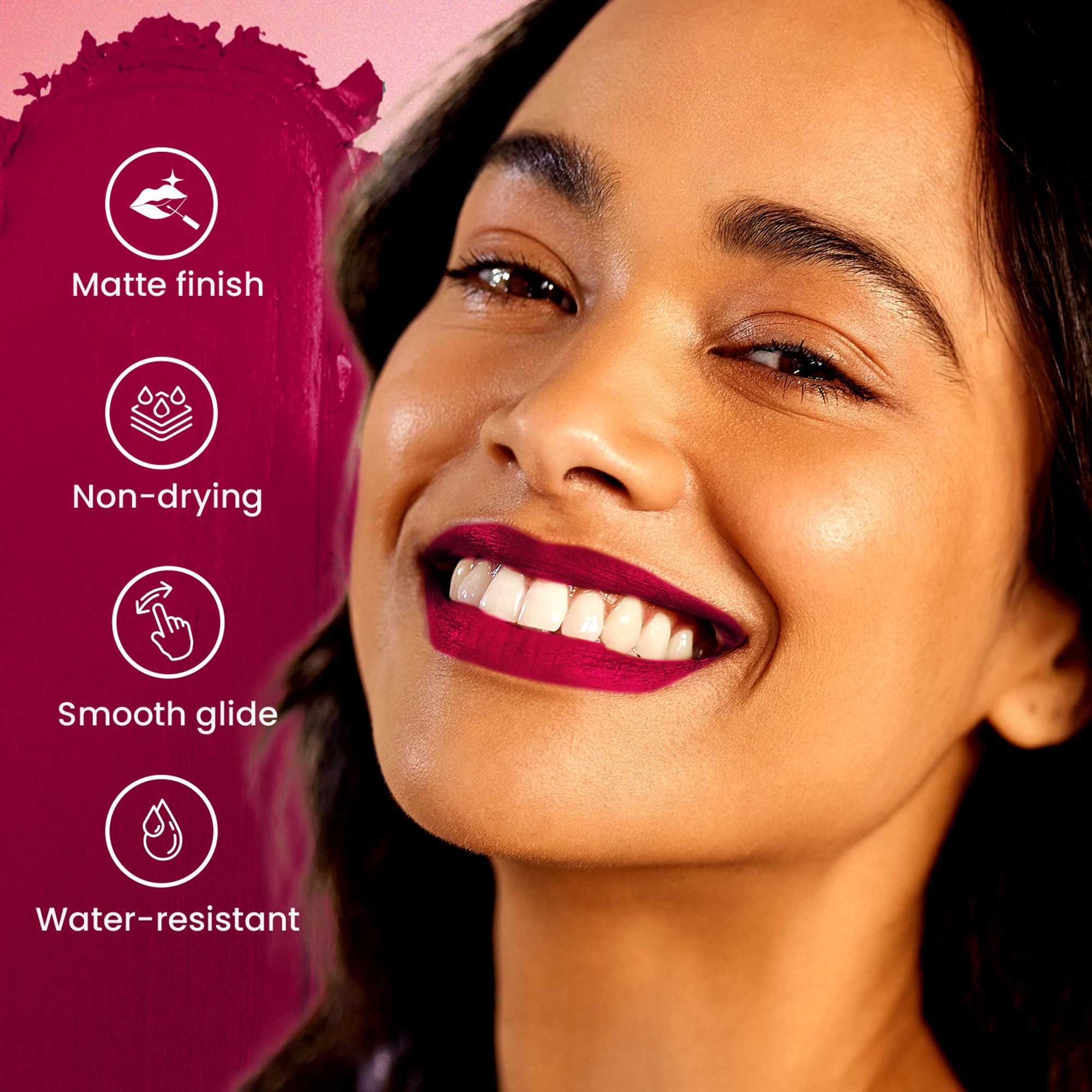 Swiss Beauty Pure Matte Lipstick , Non-Drying, Smooth Glide, Long Lasting - 220 Smoking Red | Grab2Buy