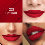 Swiss Beauty Pure Matte Lipstick , Non-Drying, Smooth Glide, Long Lasting - 221 Hot Red | Grab2Buy