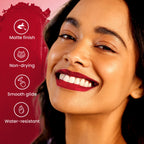 Swiss Beauty Pure Matte Lipstick , Non-Drying, Smooth Glide, Long Lasting - 221 Hot Red | Grab2Buy