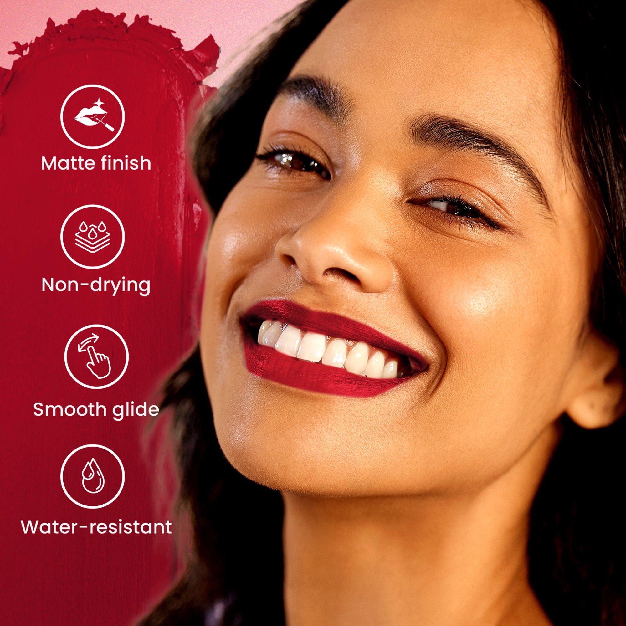 Swiss Beauty Pure Matte Lipstick , Non-Drying, Smooth Glide, Long Lasting - 221 Hot Red | Grab2Buy