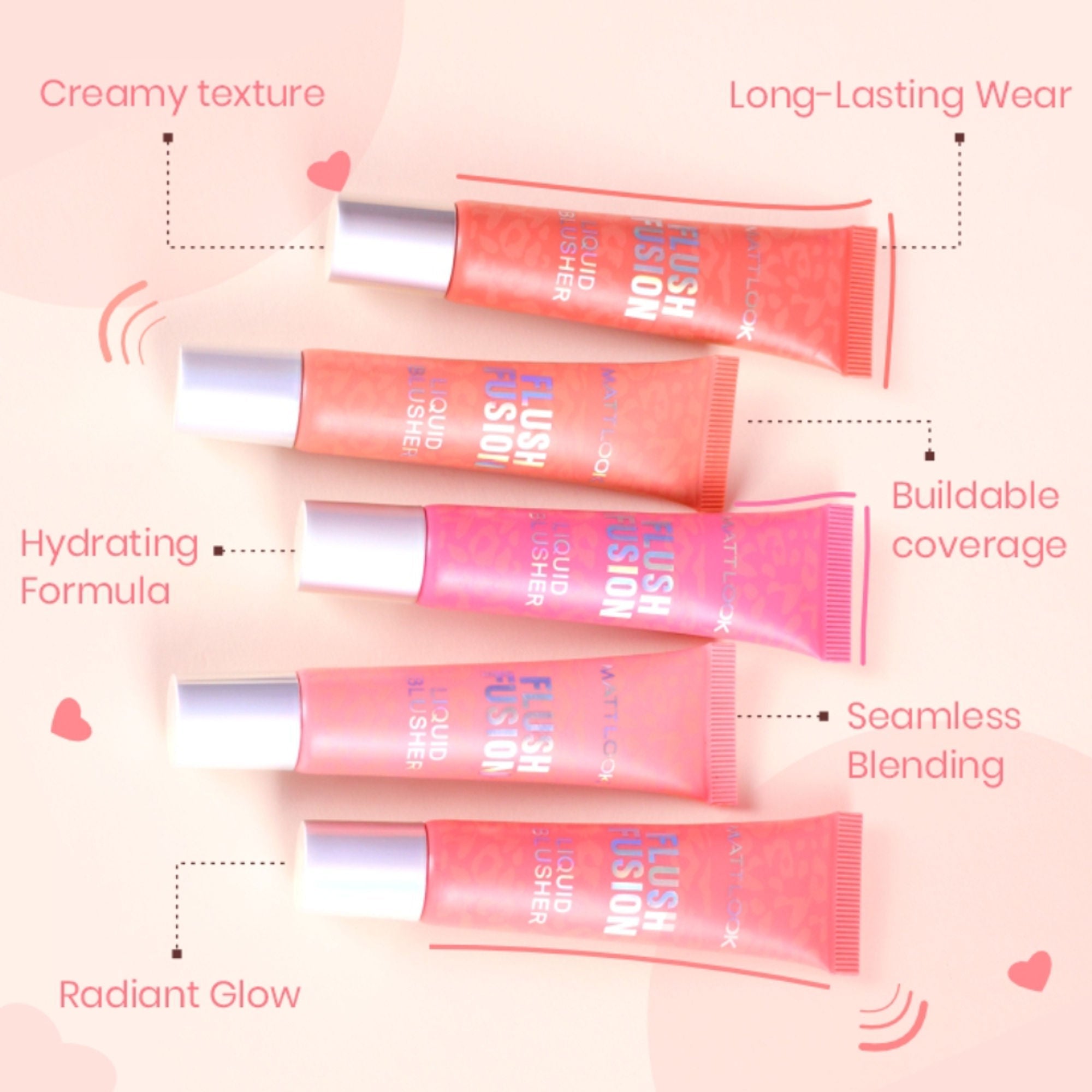 Matt Look Flush Fusion Liquid Blusher - Peachy Keen-03 | Grab2Buy