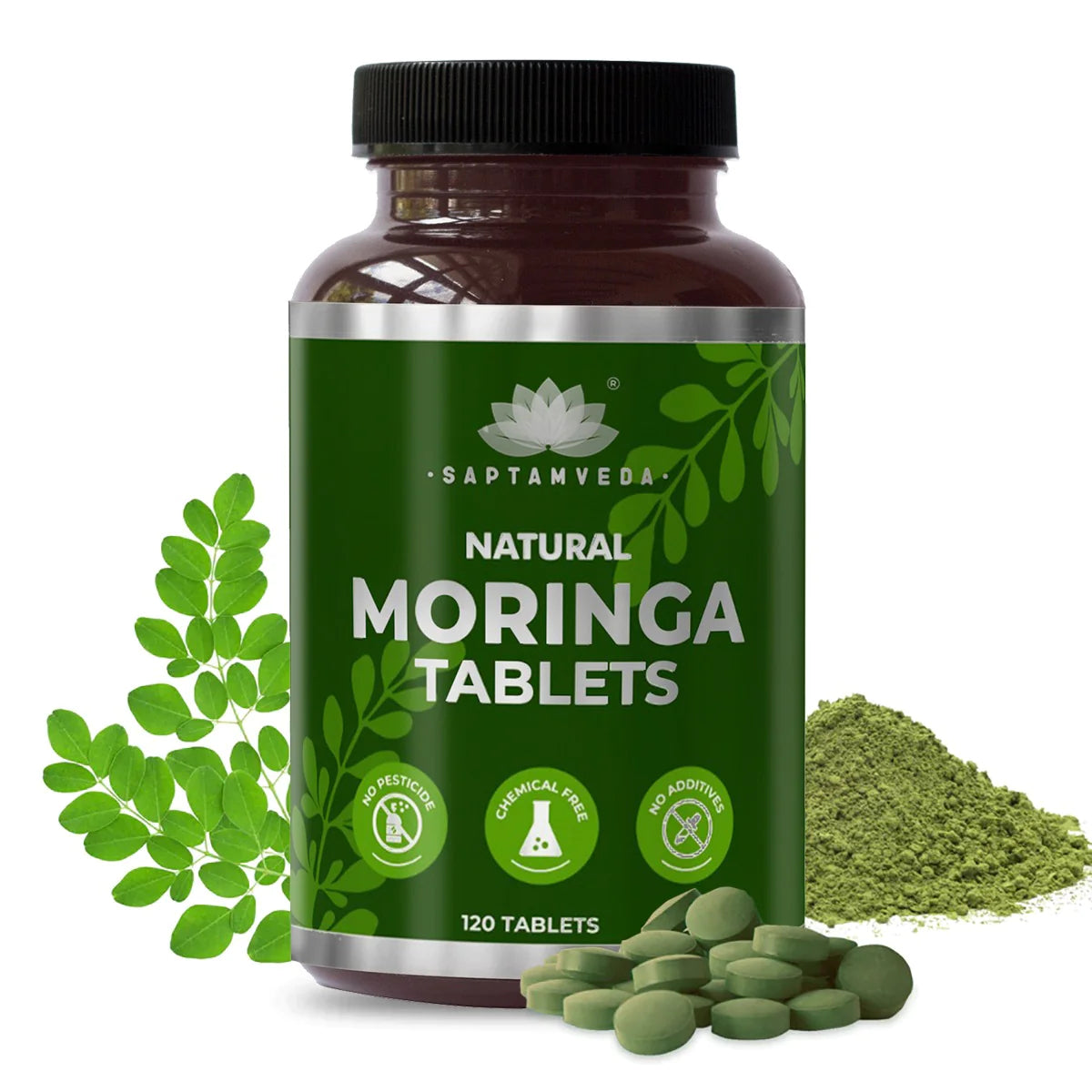 Saptamveda Natural Moringa Tablets | Grab2Buy