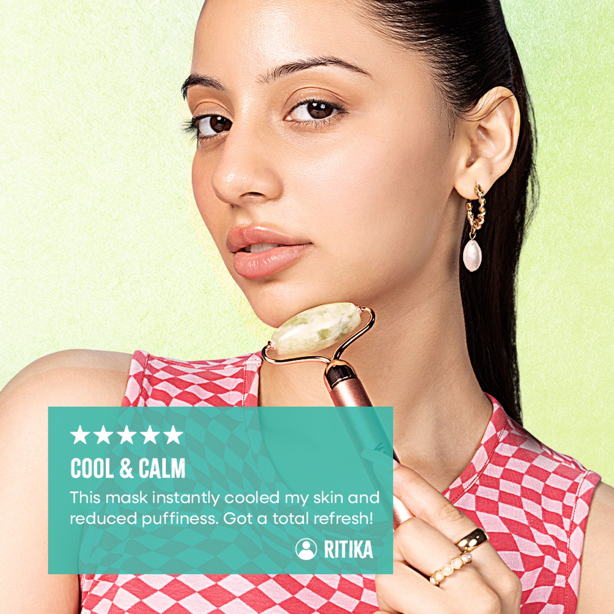 Nykaa Green Tea + Aloe Vera Sheet Mask For Hydrated Skin - Formulated in Korea - For All Skin Types - Cucumber & Aloe Vera